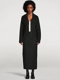 Layered Collar Bouclé Cardigan