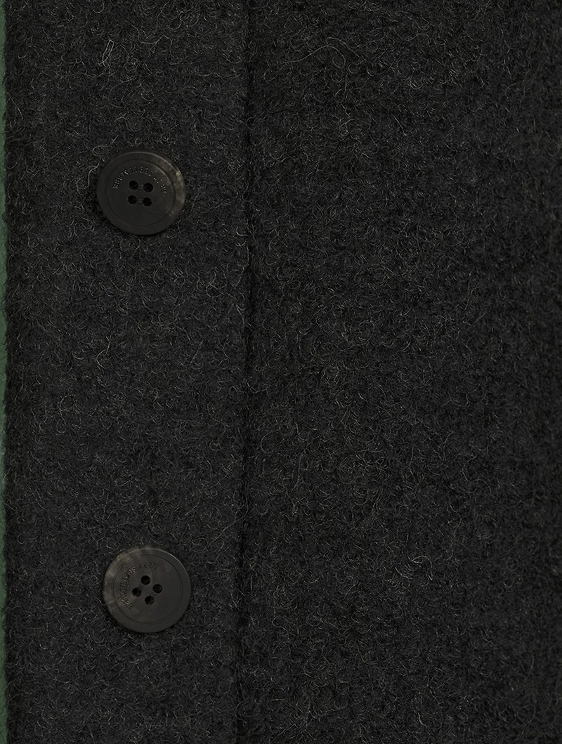 Layered Collar Bouclé Cardigan