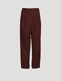 Pleated Wide-Leg Trousers