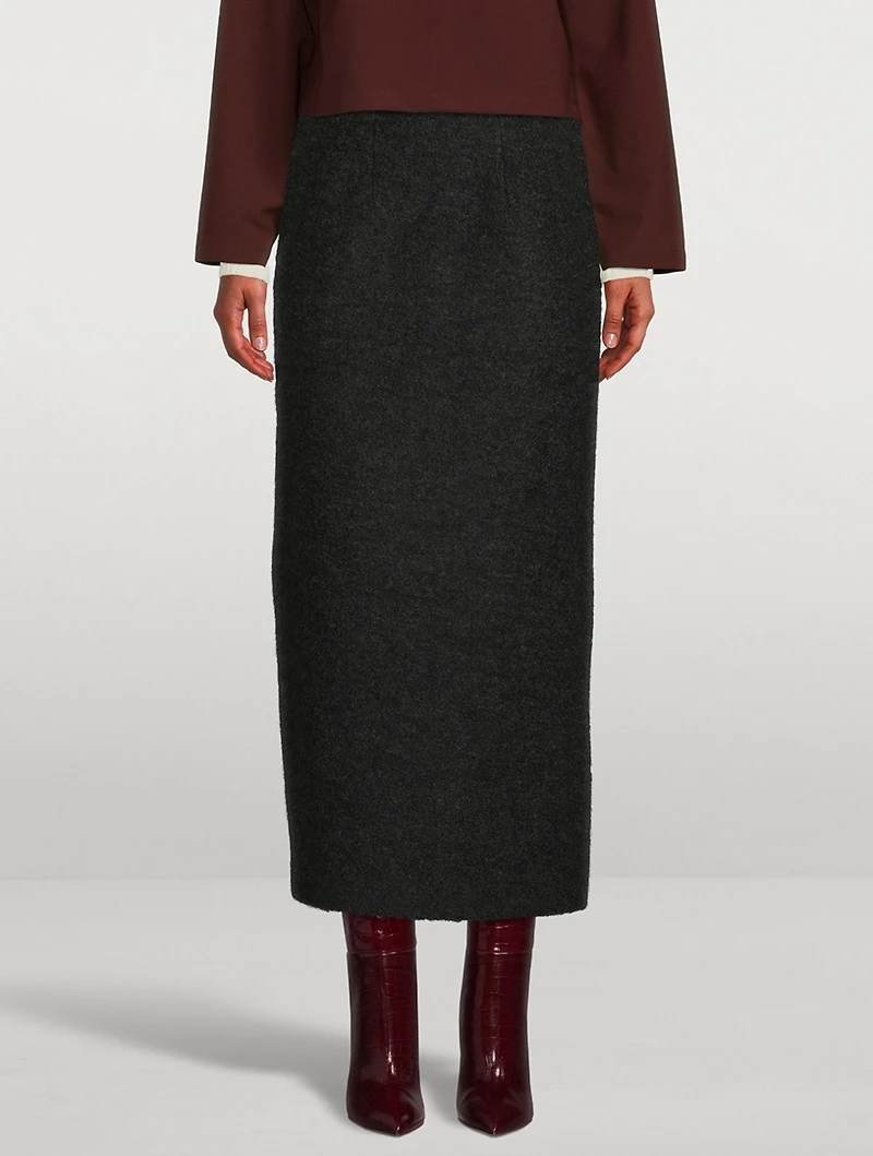 Bouclé Pencil Skirt