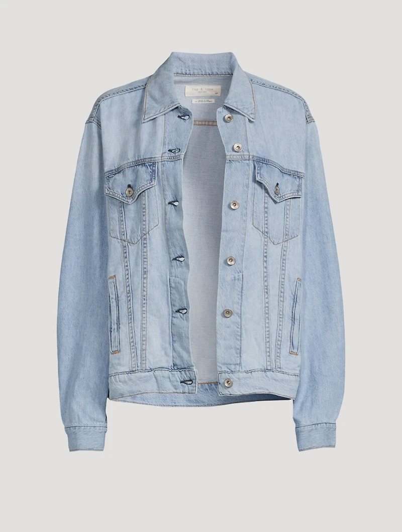 Cotton And Linen Oversized Denim Jacket
