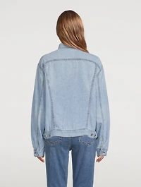 Cotton And Linen Oversized Denim Jacket