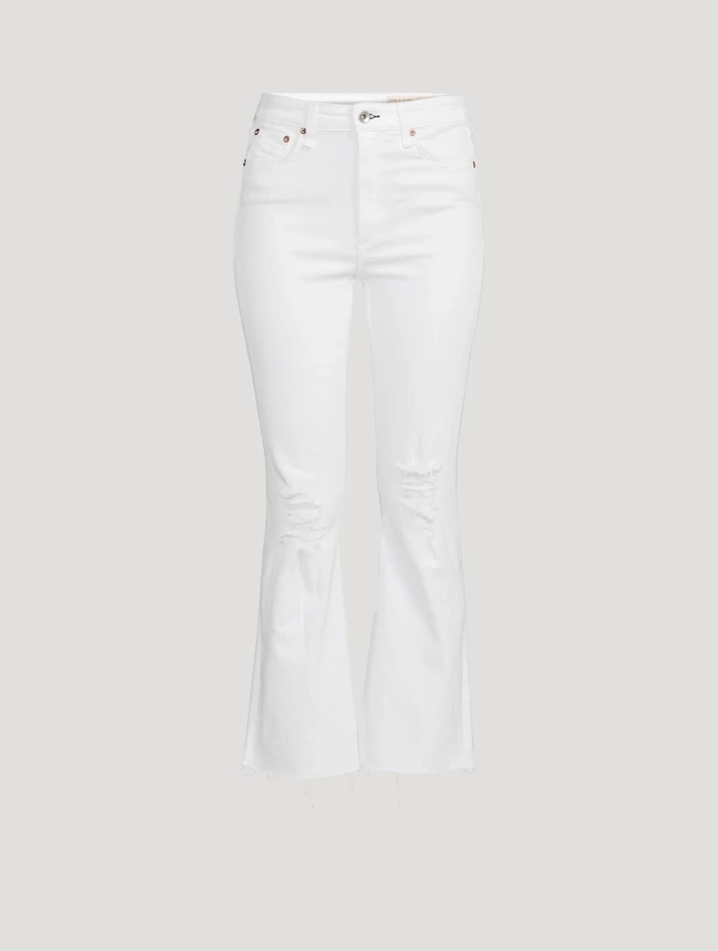 Nina High-Waisted Flared Ankle Jeans