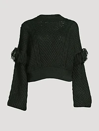 Mia Wool Cable Knit Cropped Sweater