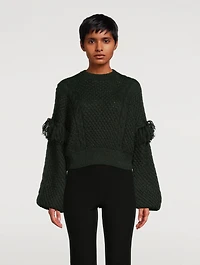 Mia Wool Cable Knit Cropped Sweater