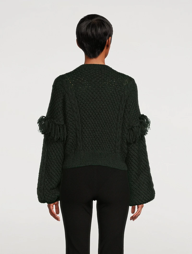 Mia Wool Cable Knit Cropped Sweater