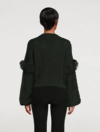 Mia Wool Cable Knit Cropped Sweater