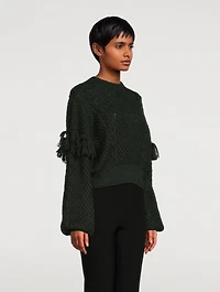 Mia Wool Cable Knit Cropped Sweater