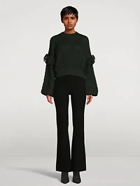 Mia Wool Cable Knit Cropped Sweater