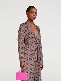 Beachy Printed Blazer With Belt