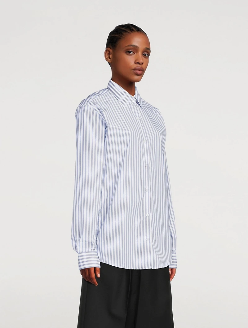 Clavelly Cotton Shirt Striped Print