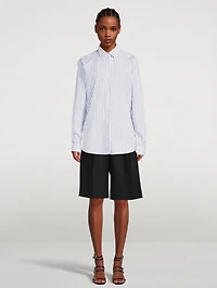Clavelly Cotton Shirt Striped Print