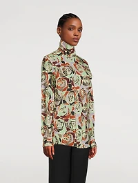 Contisy Cotton High-Neck Shirt