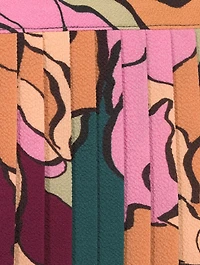 Sarean Printed Pleated Midi Skirt