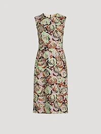 Delavina Printed Sleeveless Midi Dress