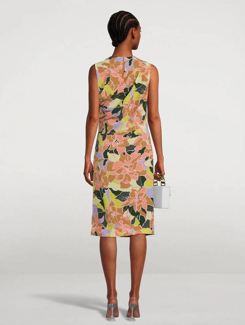 Devos Printed Sleeveless Midi Dress