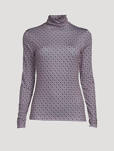 Heyser Printed Turtleneck Top