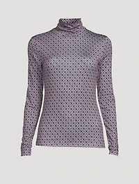 Heyser Printed Turtleneck Top