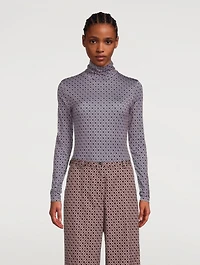 Heyser Printed Turtleneck Top