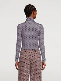 Heyser Printed Turtleneck Top