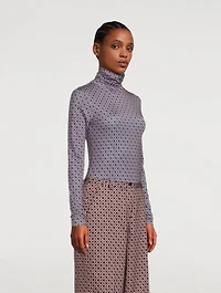 Heyser Printed Turtleneck Top