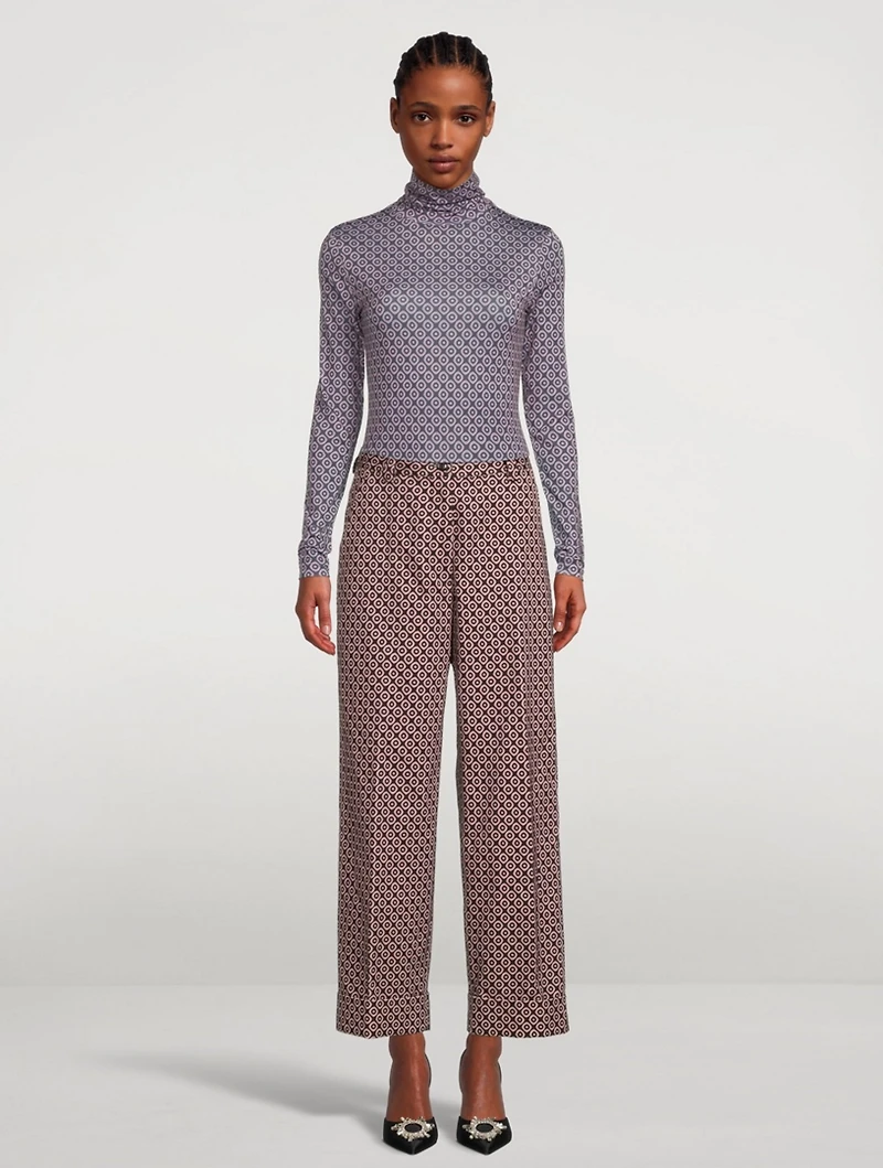 Heyser Printed Turtleneck Top