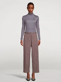 Heyser Printed Turtleneck Top