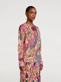 Tania Alpaca And Wool Sweater Floral Print