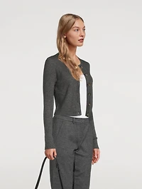 Contoy Cropped Wool And Cashmere Cardigan