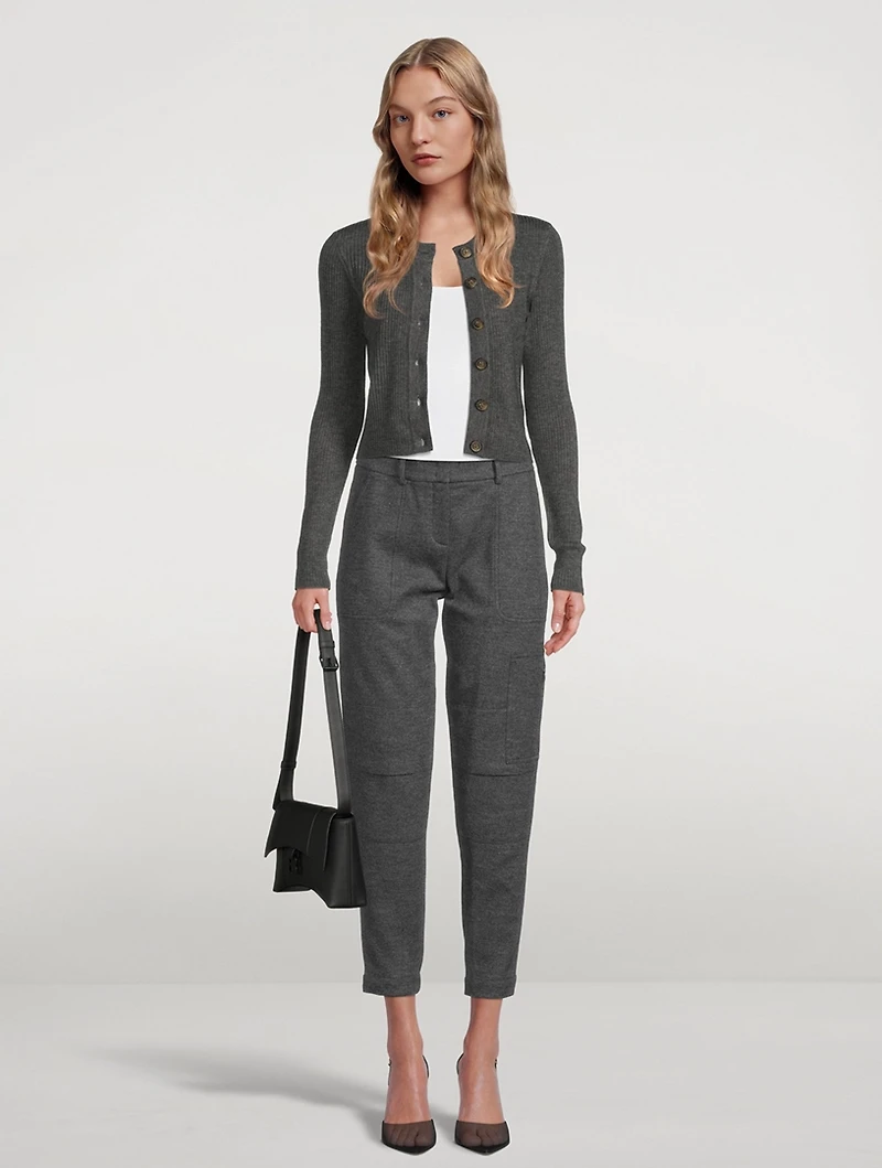 Contoy Cropped Wool And Cashmere Cardigan