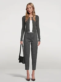 Contoy Cropped Wool And Cashmere Cardigan