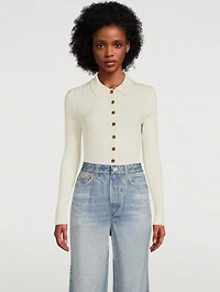 Hierro Wool And Cashmere Knit Polo Bodysuit