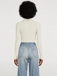 Hierro Wool And Cashmere Knit Polo Bodysuit