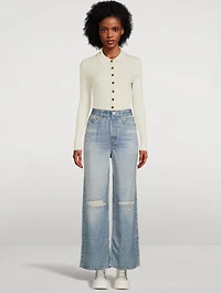 Hierro Wool And Cashmere Knit Polo Bodysuit