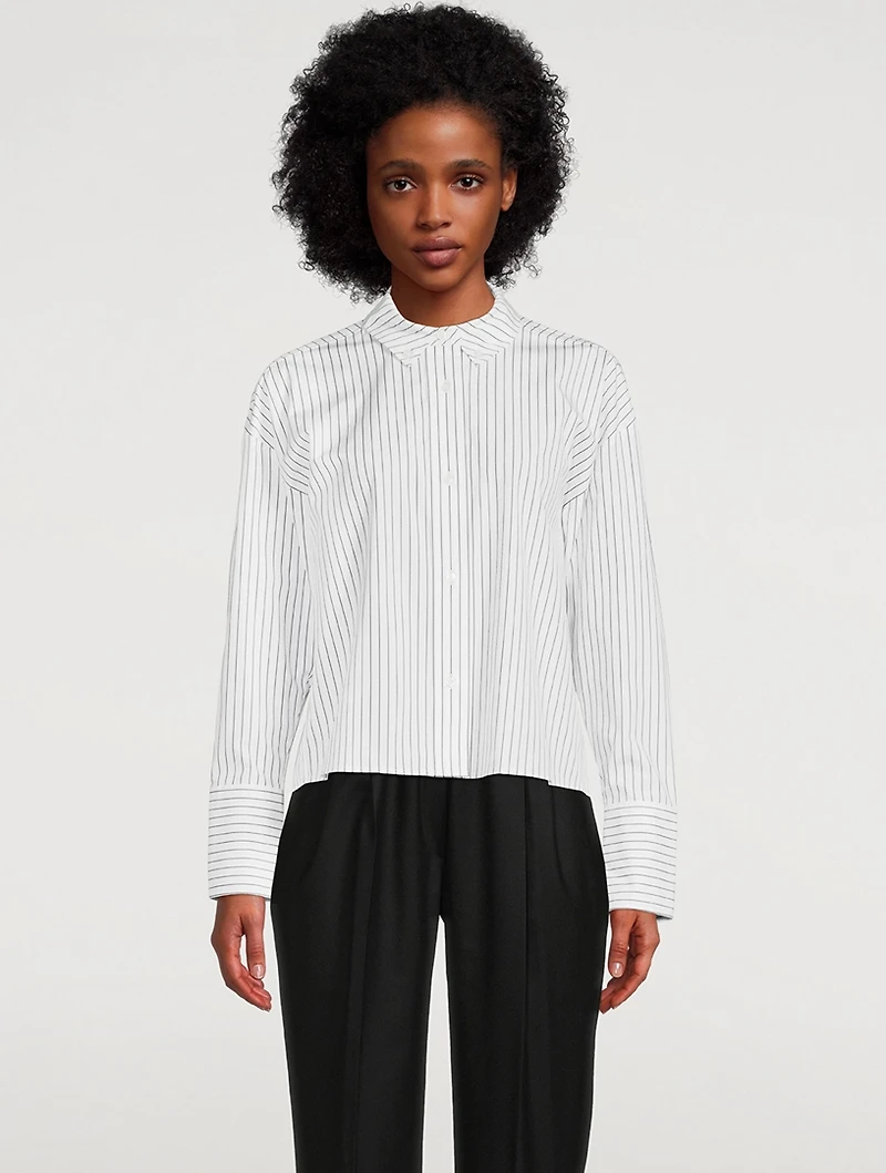 Pulau Cotton Poplin Shirt Stripe Print