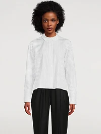Pulau Cotton Poplin Shirt Stripe Print