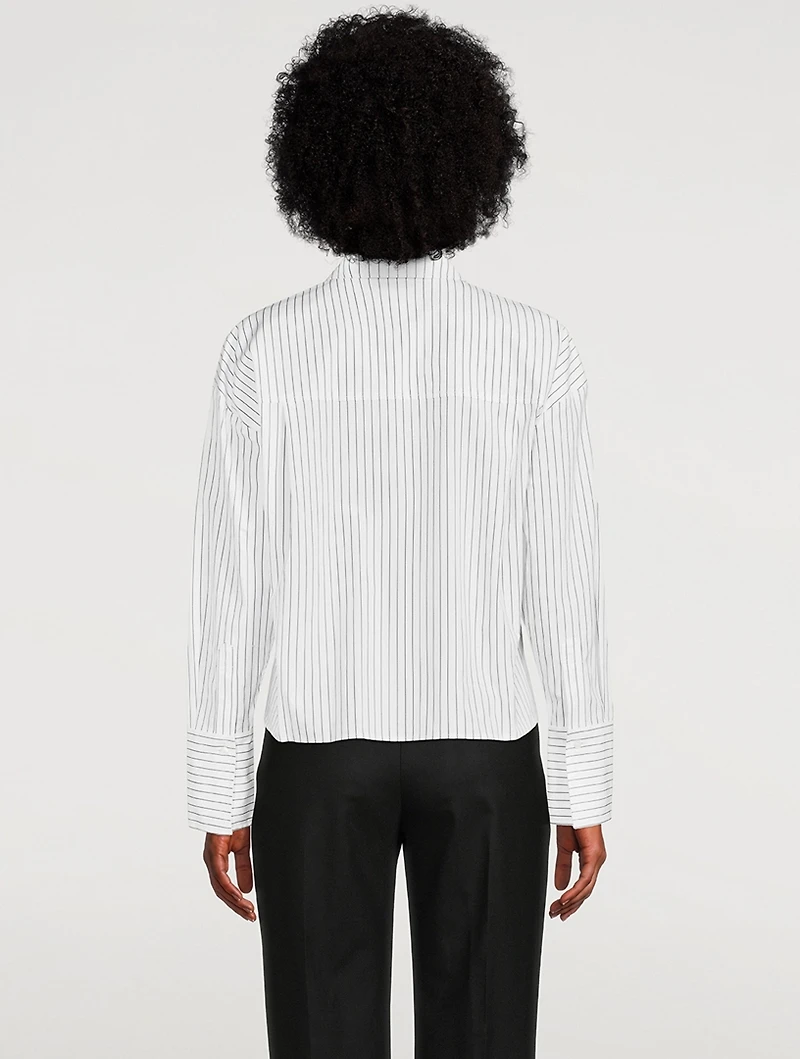 Pulau Cotton Poplin Shirt Stripe Print
