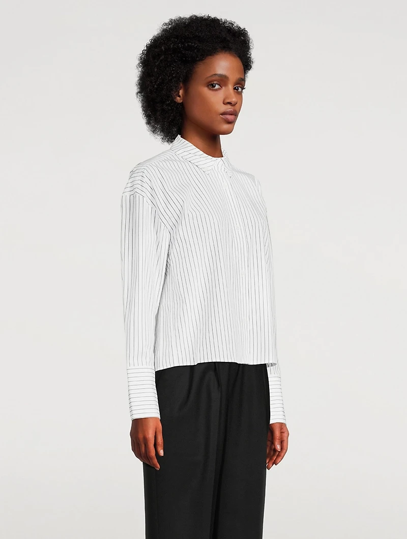 Pulau Cotton Poplin Shirt Stripe Print