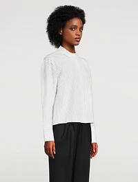 Pulau Cotton Poplin Shirt Stripe Print