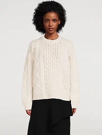 Secas Wool And Cashmere Cable-Knit Sweater