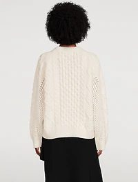 Secas Wool And Cashmere Cable-Knit Sweater