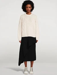 Secas Wool And Cashmere Cable-Knit Sweater