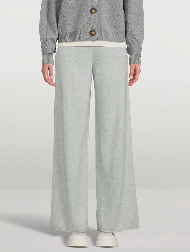 Tioman Wide-Leg Cashmere Joggers