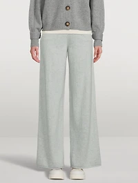 Tioman Wide-Leg Cashmere Joggers