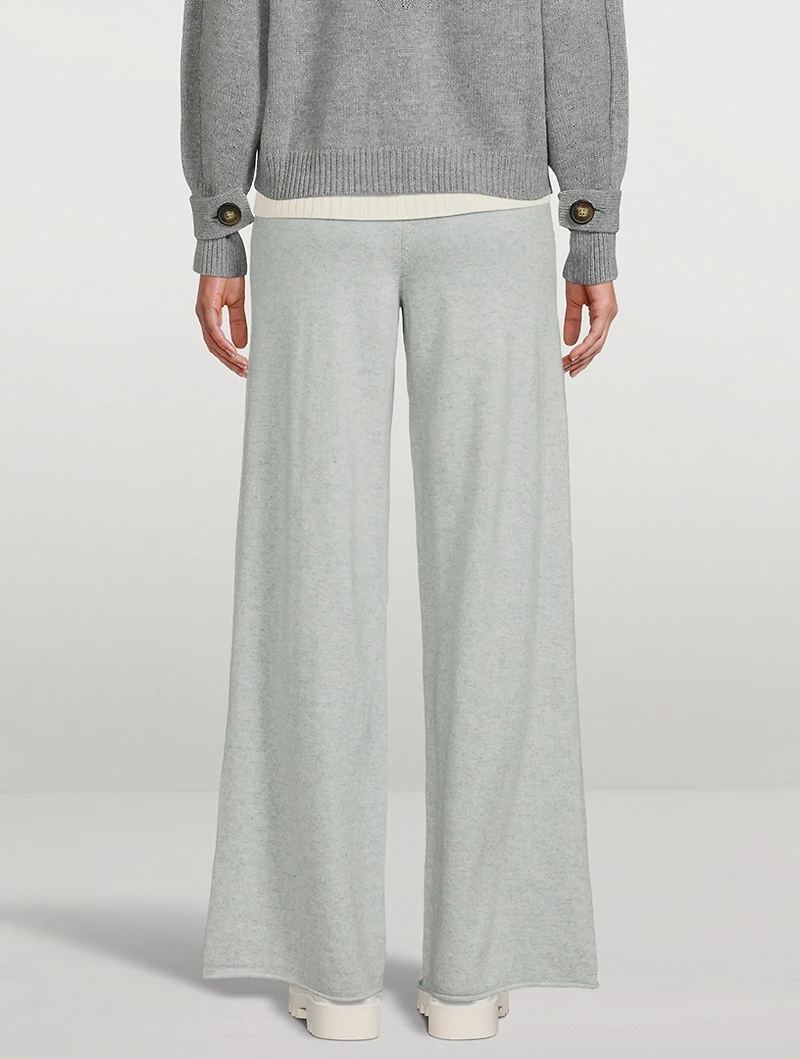 Tioman Wide-Leg Cashmere Joggers