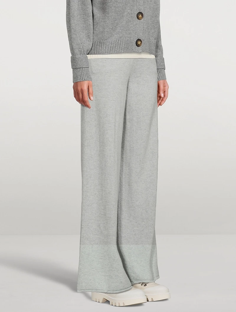 Tioman Wide-Leg Cashmere Joggers
