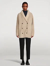 Cebu Shearling Double-Breasted Coat
