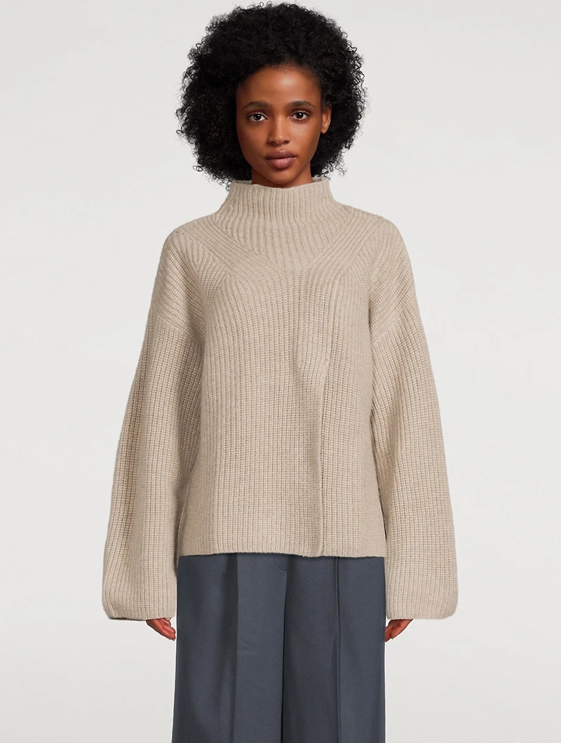 Deva Split-Front Cashmere Sweater