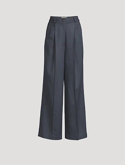Restinga Wool Wide-Leg Trousers