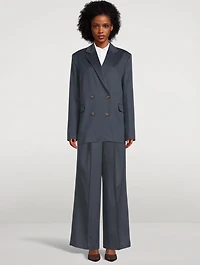 Restinga Wool Wide-Leg Trousers